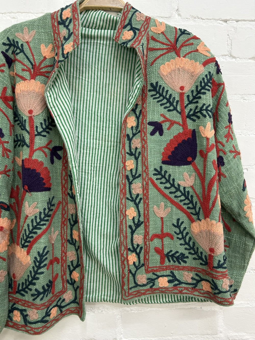 Woven Open Embroidered Jacket