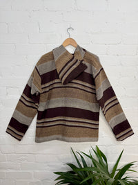 Striped Cotton Hood Top