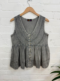 Button Vest Top