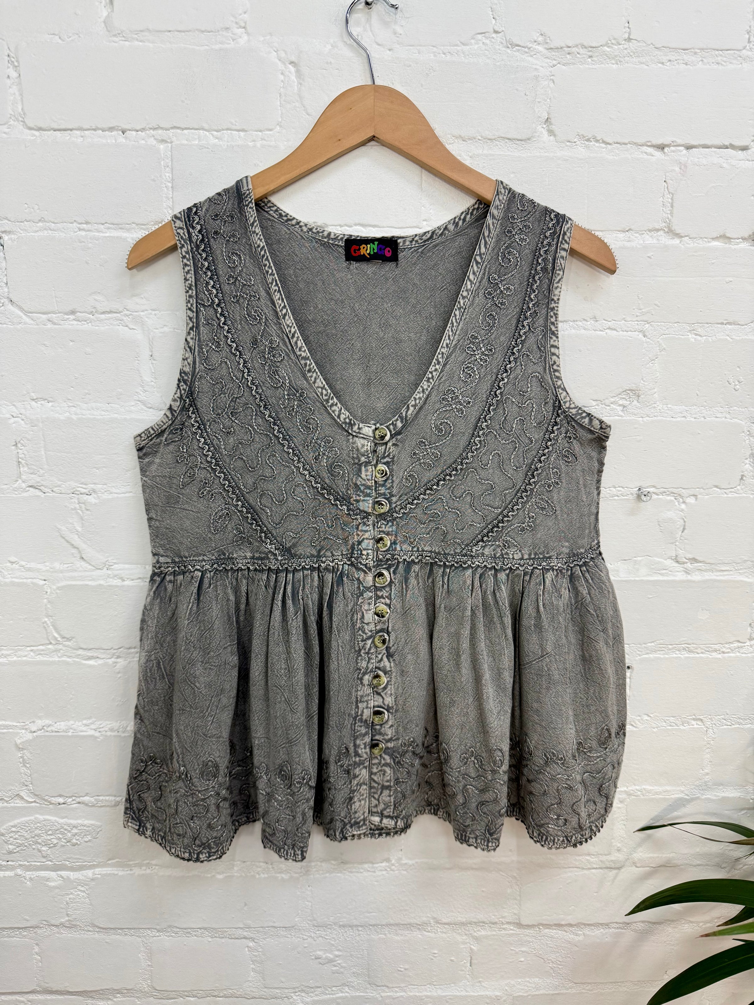 Button Vest Top