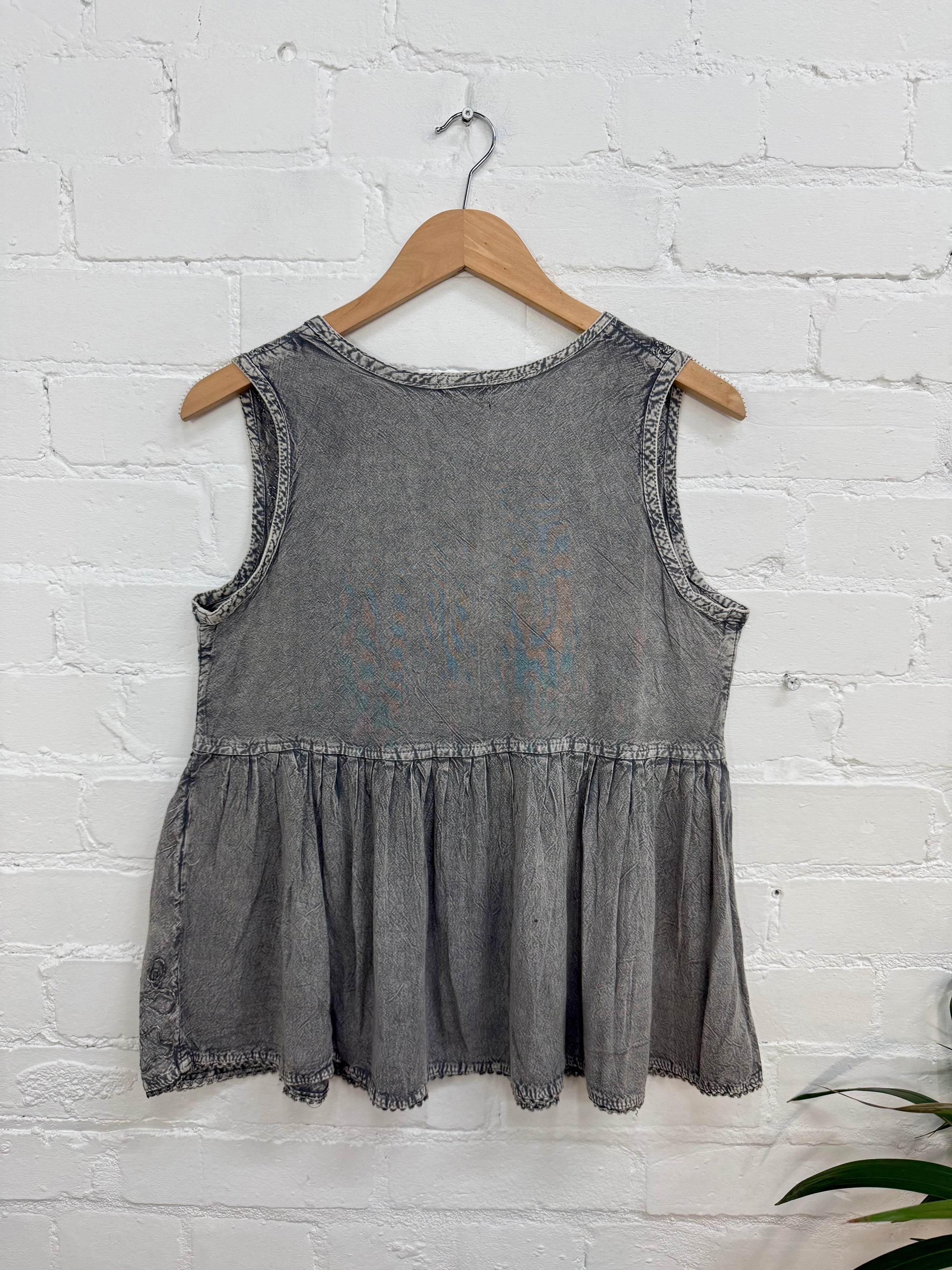 Button Vest Top