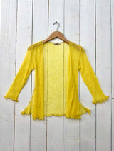 Yellow Loose Knit Shrug