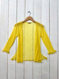 Yellow Loose Knit Shrug