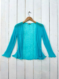 Blue Loose Knit Shrug