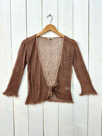 Mocha Loose Knit Shrug