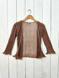 Mocha Loose Knit Shrug