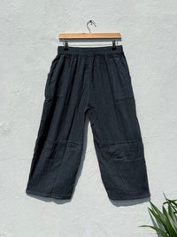 Stone Washed Straight Leg Trousers
