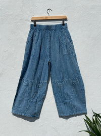 Stone Washed Straight Leg Trousers