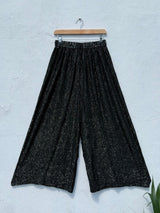 Wide Leg Flowy Lurex Trousers