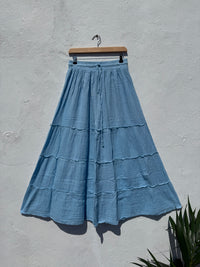 Wide Leg Flared Muslin Trousers