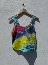 Rainbow Tie Dye Cropped Vest Top