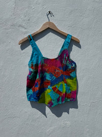 Rainbow Tie Dye Cropped Vest Top