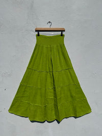Wide Leg Elasticated Waist Muslin Trousers