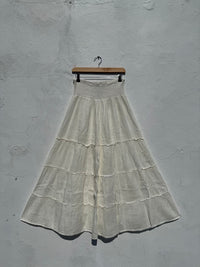 Wide Leg Elasticated Waist Muslin Trousers