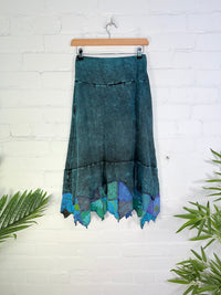 Patch and Point Long Skirt