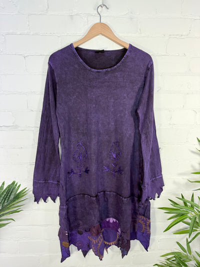 Patch and Point Short Dress
