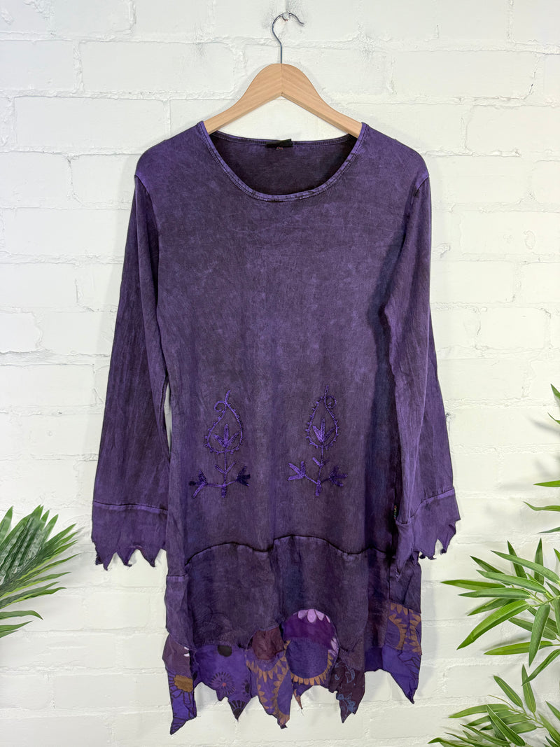 Patch and Point Short Dress