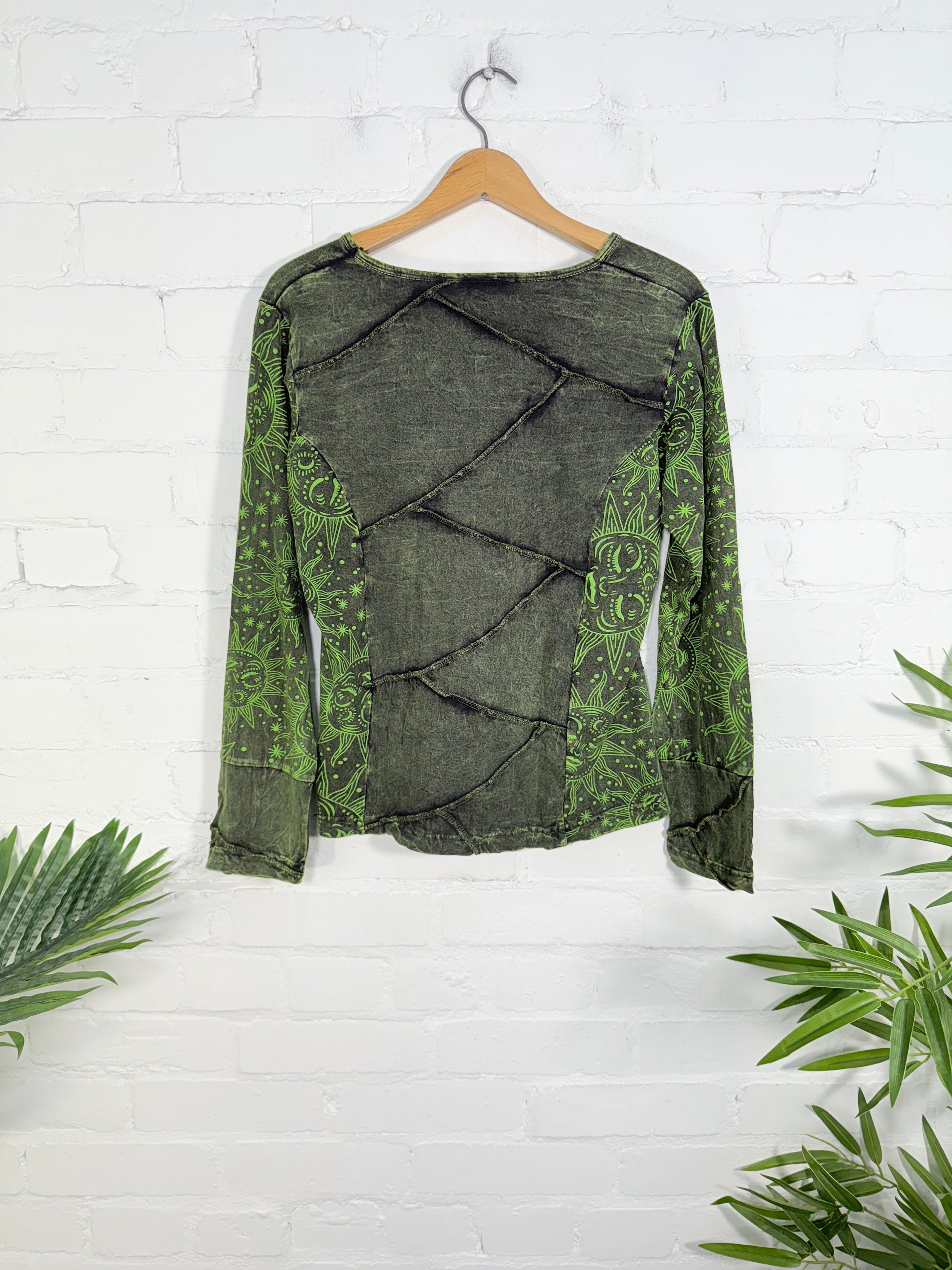 Sun Print Stonewash Long Sleeve T-Shirt