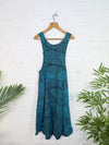 Sun Print Stonewash Long Dungaree Dress