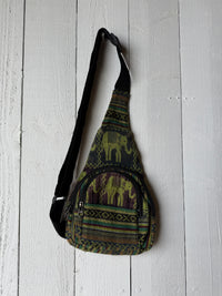 Elephant Patch Single Strap Backpack