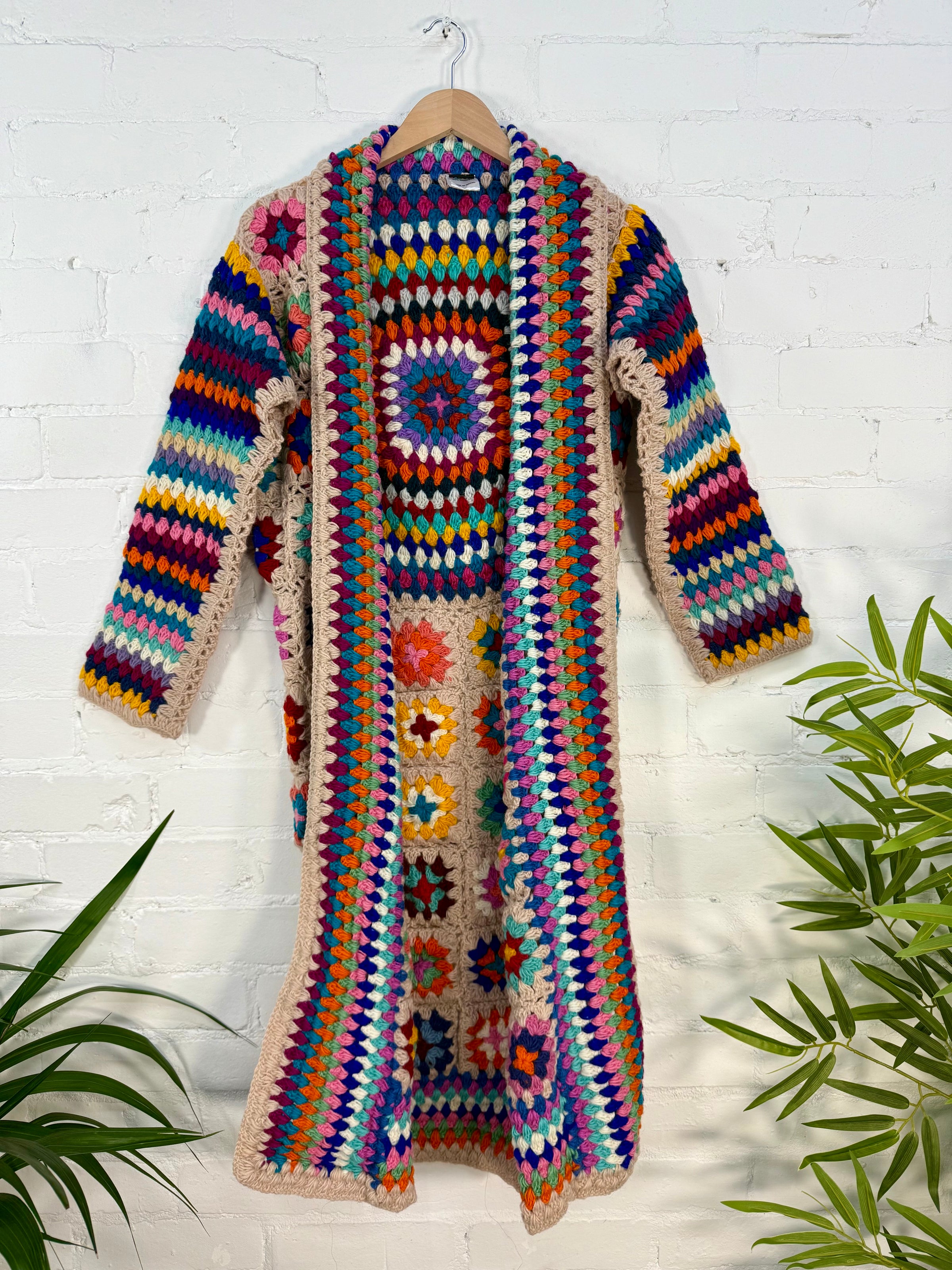 Maxi Crochet Knit Cardigan