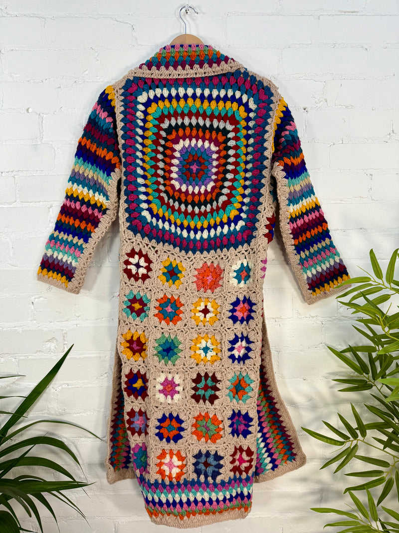 Maxi Crochet Knit Cardigan