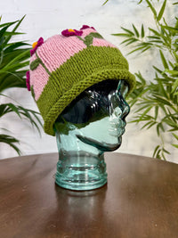 Flower Knitted Wool Hat