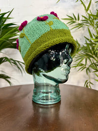 Flower Knitted Wool Hat