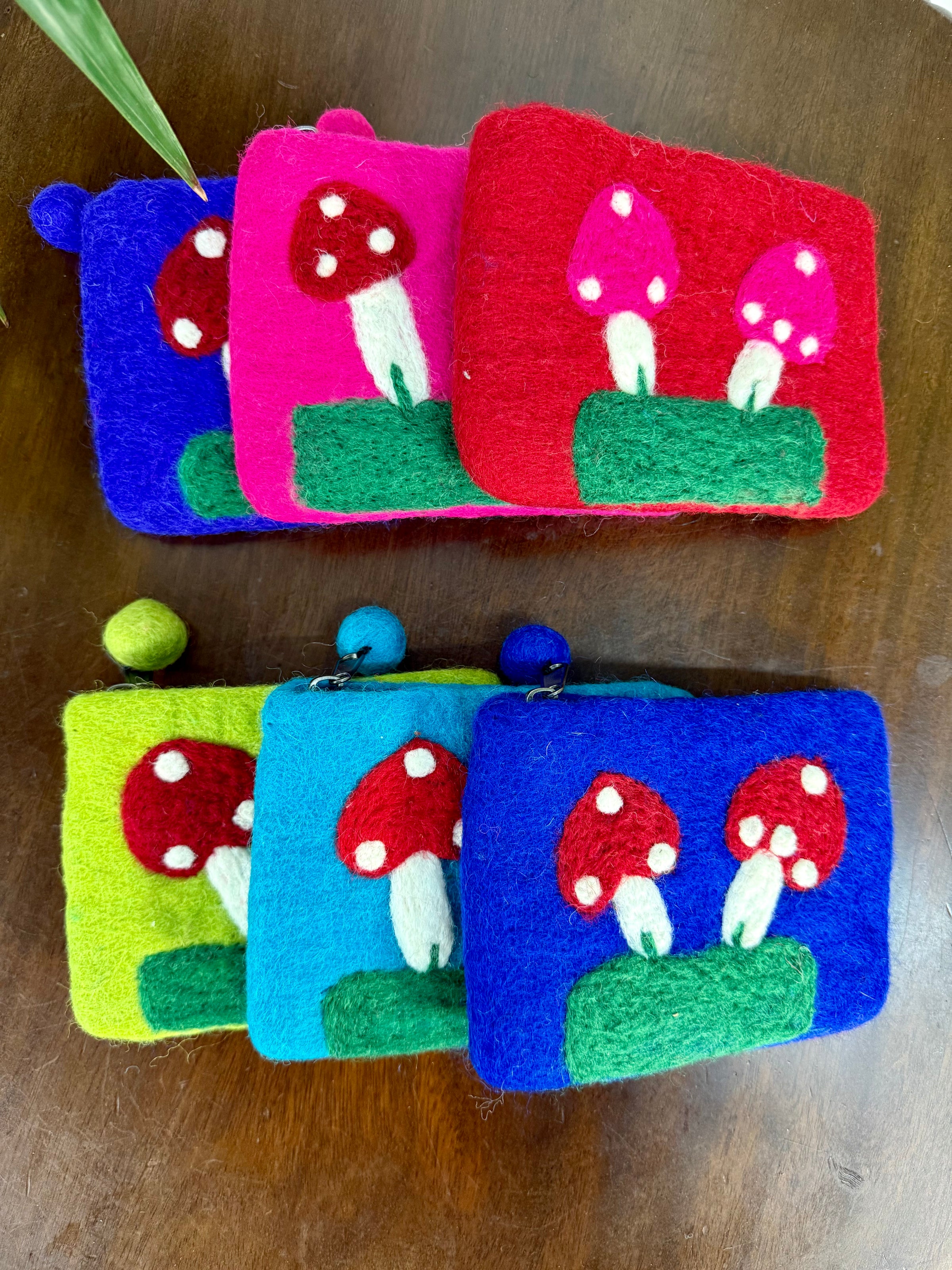 Assorted Felt Toadstool Purse