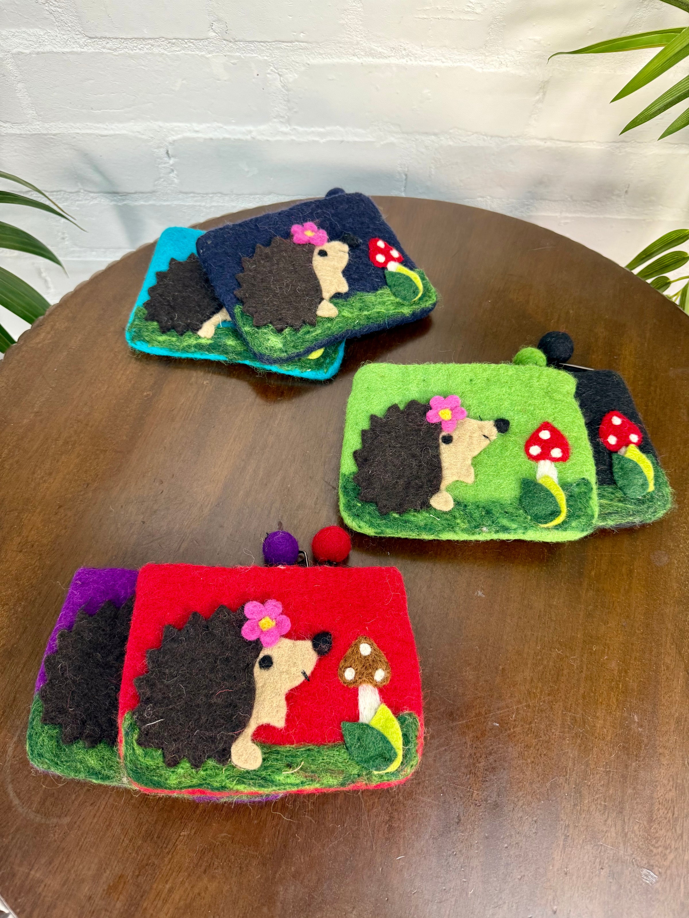 Felt Hedgehog Purse