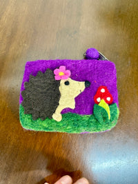 Felt Hedgehog Purse