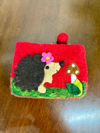 Felt Hedgehog Purse