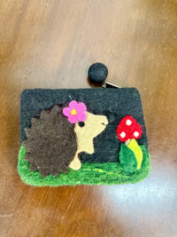 Felt Hedgehog Purse