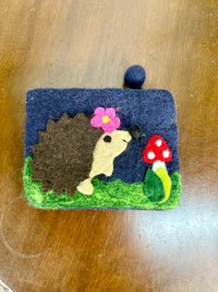 Felt Hedgehog Purse