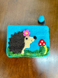 Felt Hedgehog Purse