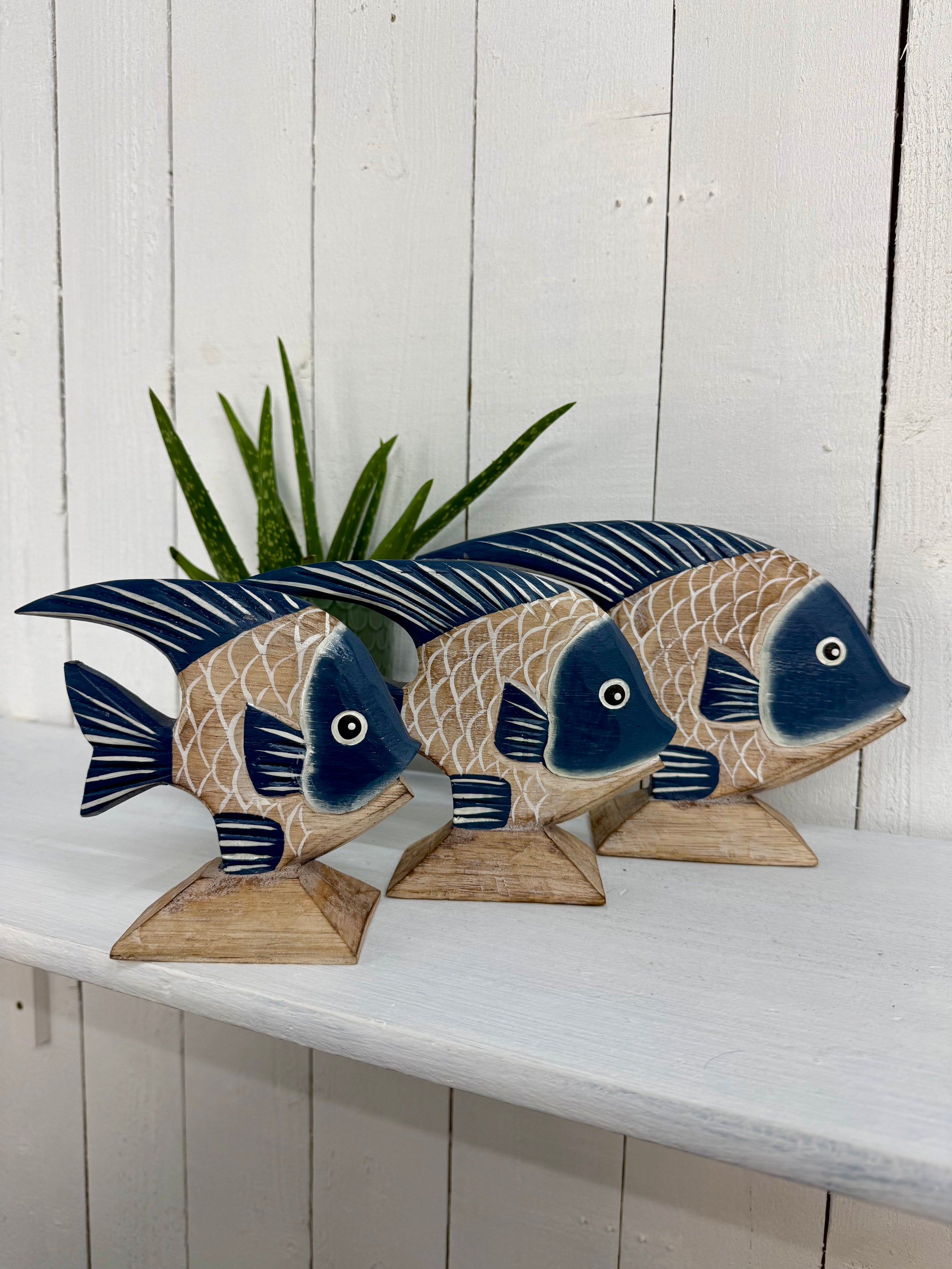 Set of Three Angel Fish on Stands