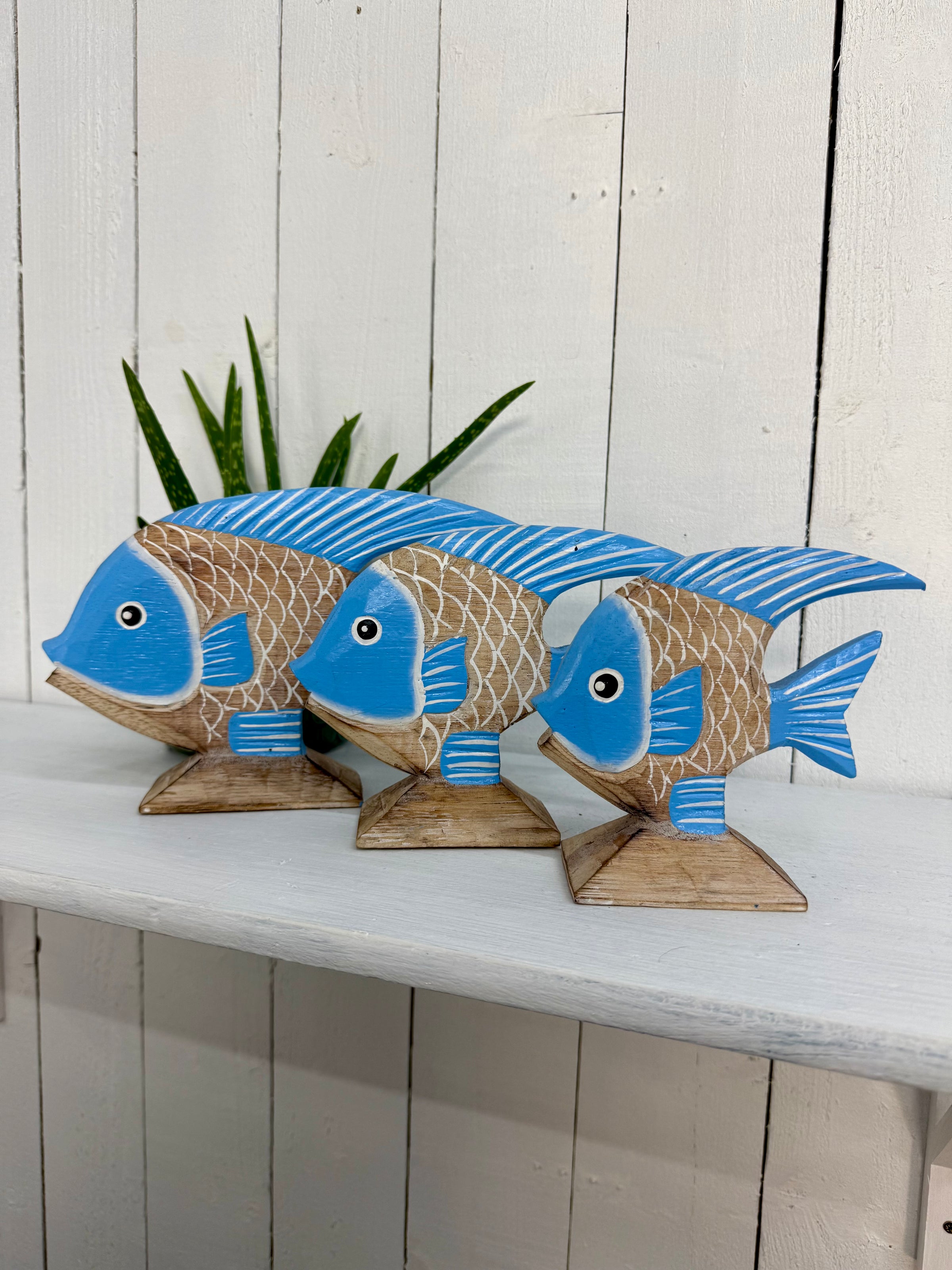 Set of Three Angel Fish on Stands