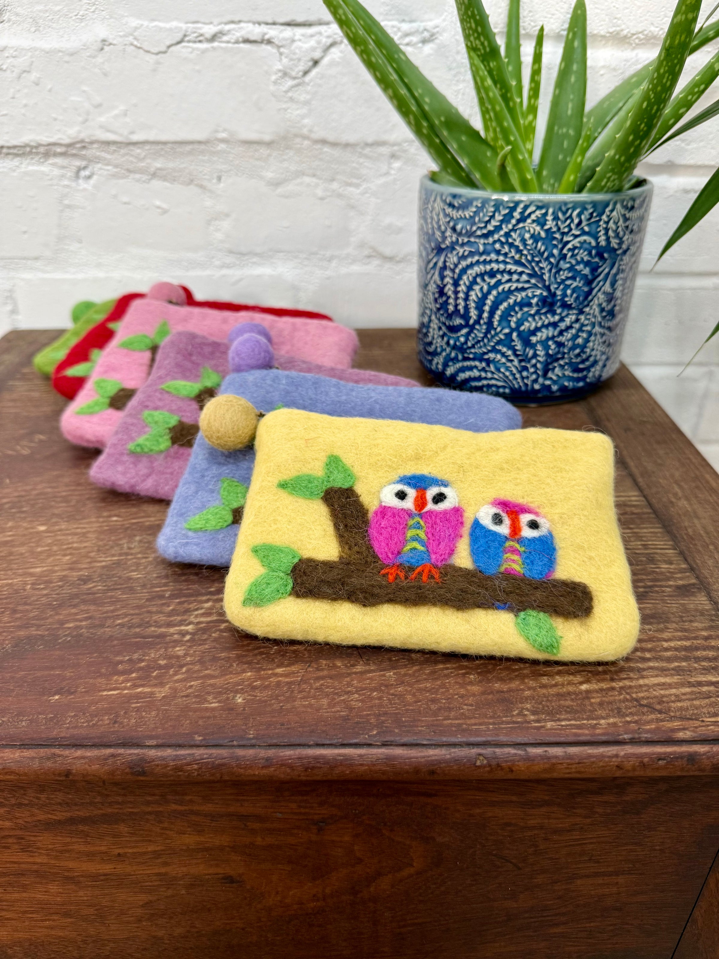 Felt Birds On Branch Purse