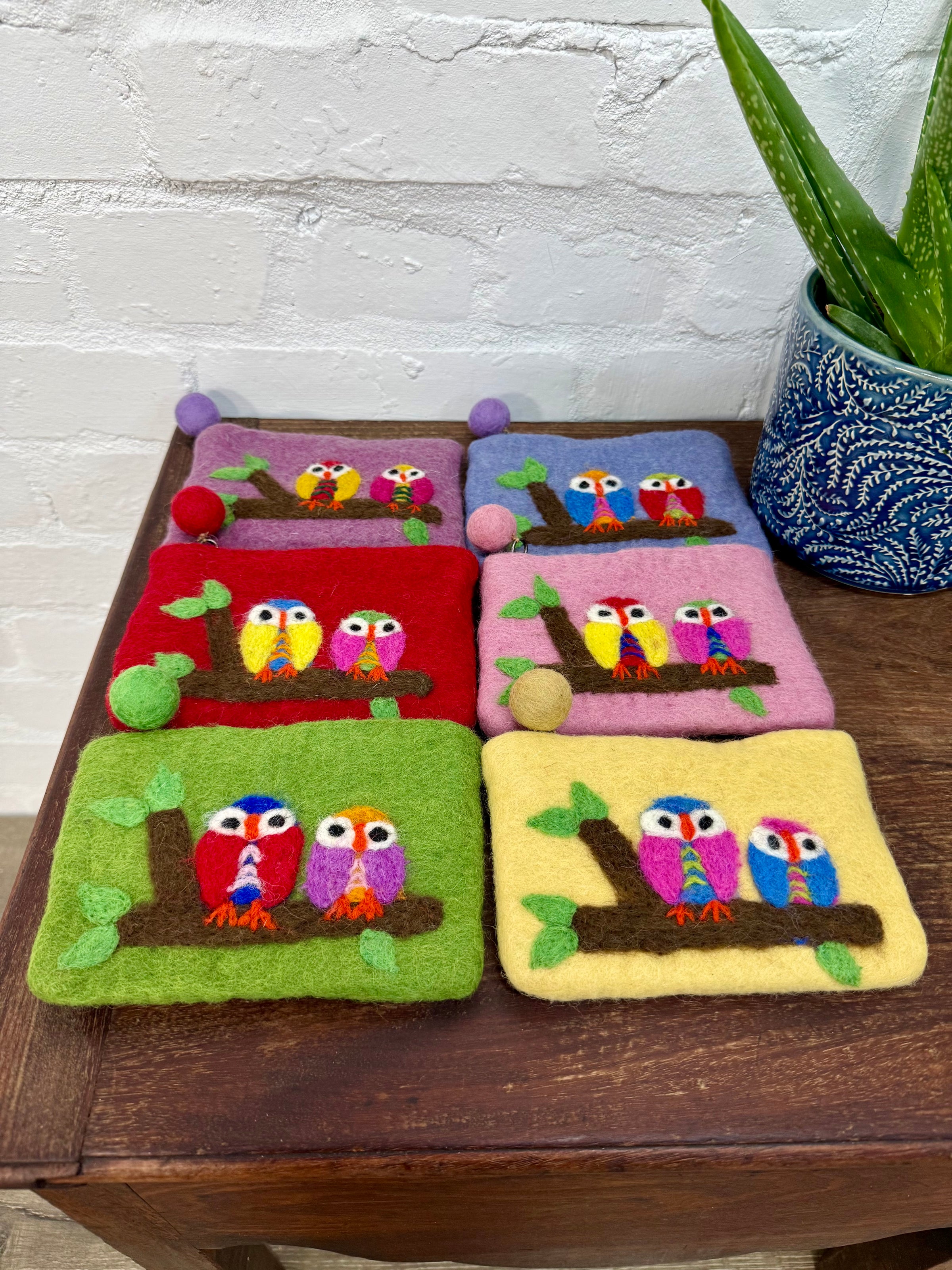 Felt Birds On Branch Purse