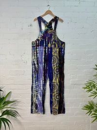 Patchwork Long Dungarees