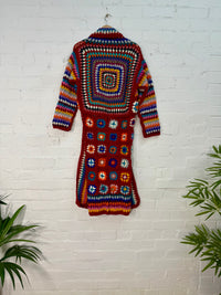 Maxi Crochet Knit Cardigan