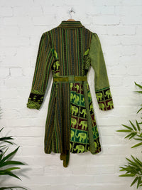 Patchwork Gheri Belted Coat