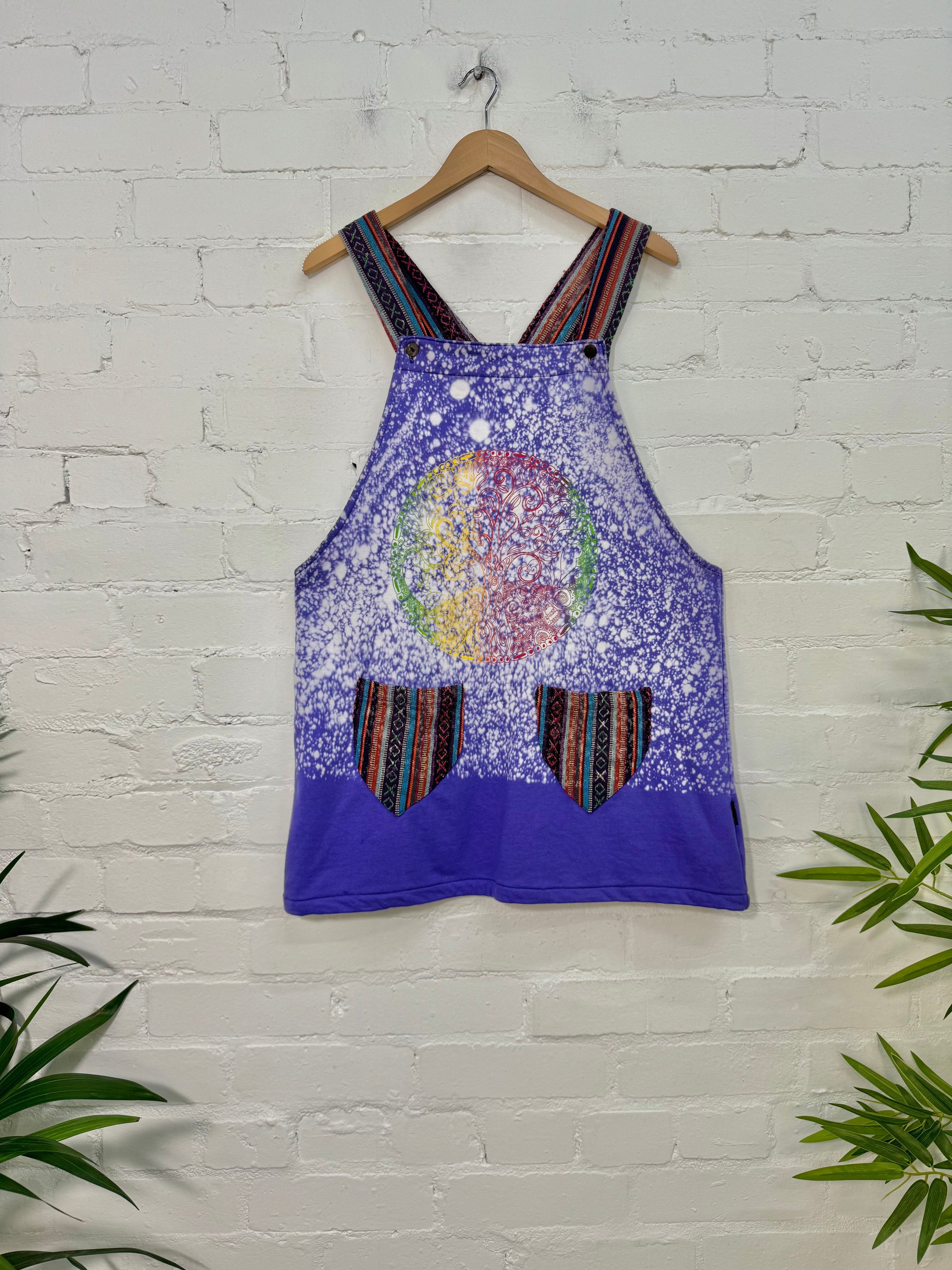 Tie Dye and Gheri Short Dungaree Dress