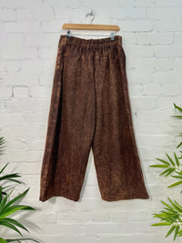 Embroidered Wide Leg Trousers