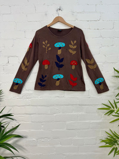 Embroidered Long Sleeve T-Shirt