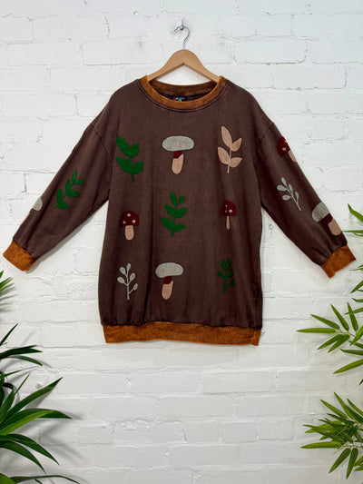 Embroidered Long Sleeve Oversized Jumper