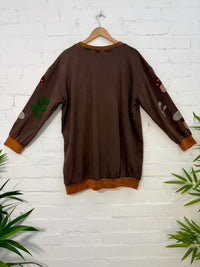 Embroidered Long Sleeve Oversized Jumper