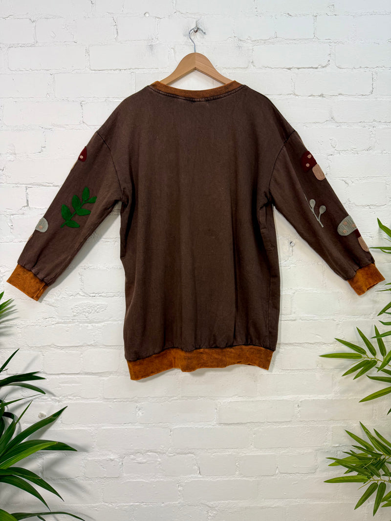 Embroidered Long Sleeve Oversized Jumper