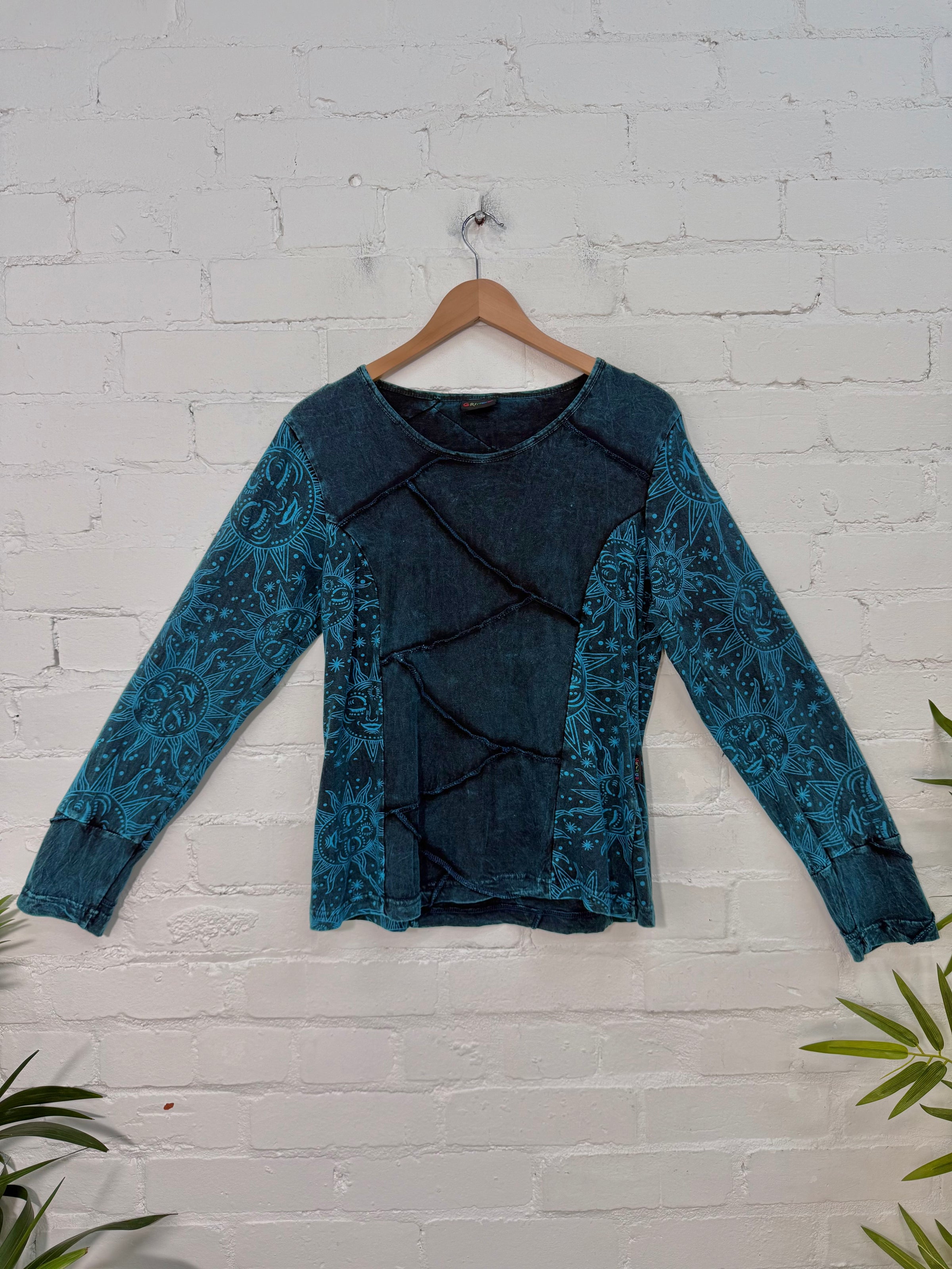 Sun Print Stonewash Long Sleeve T-Shirt