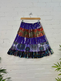 Patchwork Midi Skirt